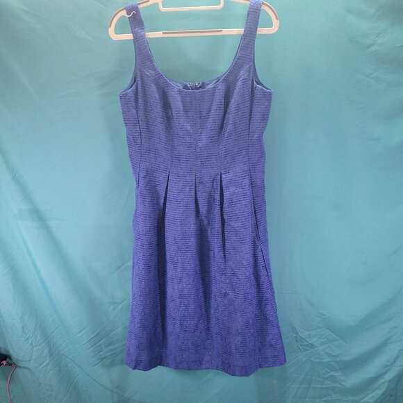 Nine West Womens Sleeveless Textured Blue Dress Size 6 - Picture 1 of 12